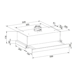 Кухонная вытяжка Backer GLISO 650 (60) INOX flexmag.md