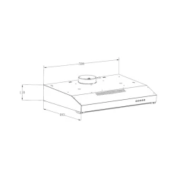 Вытяжка кухонная Backer LUNA 60 1M BL flexmag.md