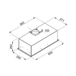 Hota Tornado MODUL GLASS 750 (60) BL LED flexmag.md