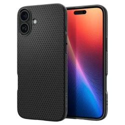 Husa Spigen iPhone 16 Plus Liquid Air, Negru mat flexmag.md