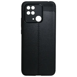 Husa Xcover Xiaomi RedMi 10C - Leather, Negru flexmag.md