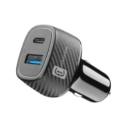 Incarcator auto Cellularline 18W+ PD 30W, 48W, Negru flexmag.md