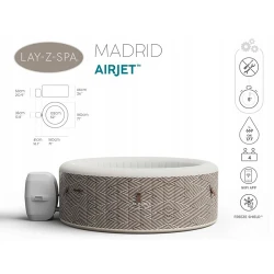 Jacuzzi SPA gonflabil Bestway Madrid AirJet flexmag.md