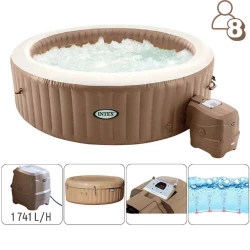 Jacuzzi SPA Intex Sahara Tan Round Bubble Spa 28412 flexmag.md