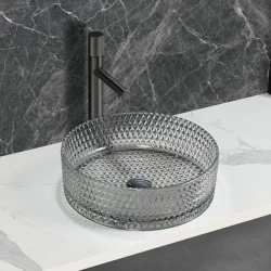 Раковина для ванной из стекла SanDonna ST-GL01D-G flexmag.md