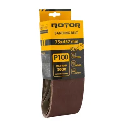 Абразивная лента Rotor P100 75x457мм (19934) flexmag.md