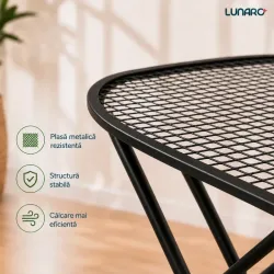Masa De Calcat Lunaro VERA-BK Negru flexmag.md