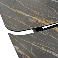 Masa extensibila pentru bucatarie Deco ASIA Black Gold (A-4529) flexmag.md