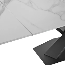 Masa extensibila pentru bucatarie Deco HELIOS White flexmag.md