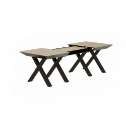 Masa extensibila pentru bucatarie Deco MMAD160-MLLC-WDNBLK flexmag.md