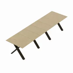 Masa extensibila pentru bucatarie Deco MMAD160-MLLC-WDNBLK flexmag.md