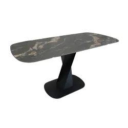 Стол раздвижной для кухни Deco MNVR-HGFL-BLK flexmag.md