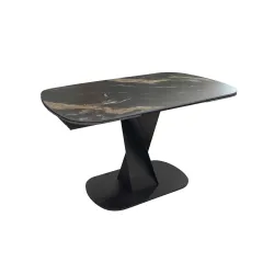 Masa extensibila pentru bucatarie Deco MNVR-HGFL-BLK flexmag.md