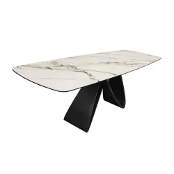 Masa extensibila pentru bucatarie Deco MRNO-DFL-WHTBLK flexmag.md