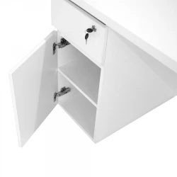 Masa pentru birou Deco 1200x600 Alb+cadru Alb flexmag.md