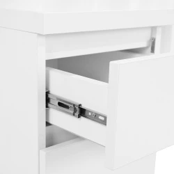 Masa pentru birou Deco 1200x600 Alb+cadru Alb flexmag.md