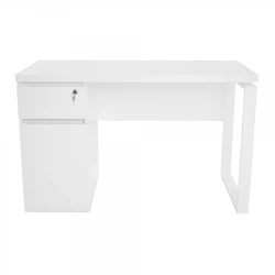 Masa pentru birou Deco 1200x600 Alb+cadru Alb flexmag.md