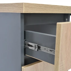 Masa pentru birou Deco 1200x600 Sonoma+cadru Negru flexmag.md
