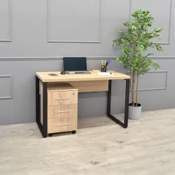 Masa pentru birou Deco B-120 Sonoma+Negru flexmag.md