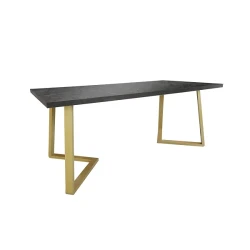 Стол для кухни Deco Frida Black+Gold flexmag.md