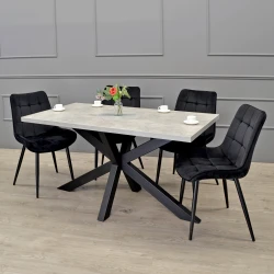 Masa pentru bucatarie Deco Vesta Beton 1500x800 flexmag.md