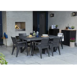 Стол садовый Keter Baltimore Graphite (228342) flexmag.md