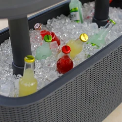 Masa pentru gradina Keter Bevy Bar Large Cool Graphite (246853) flexmag.md