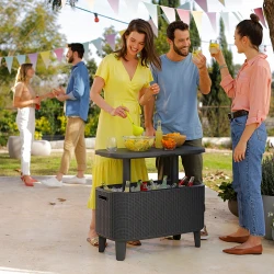 Masa pentru gradina Keter Bevy Bar Large Cool Graphite (246853) flexmag.md