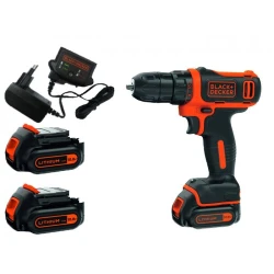 Дрель-шуруповерт аккумуляторный Black+Decker BDCDD12B flexmag.md