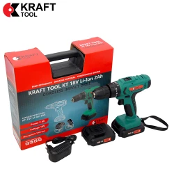 Masina de gaurit si insurubat cu acumulator KraftTool KT18V NEW Li-Ion flexmag.md