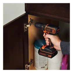 Дрель-шуруповерт ударный аккумуляторный Black+Decker BDCHD18KB flexmag.md