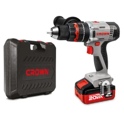 Masina de gaurit si insurubat cu acumulator si impact Crown CT21075HMX-4 BMC flexmag.md