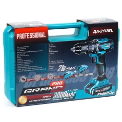 Шуруповерт-дрель аккумуляторный ударный Grand ДА-21UBL flexmag.md