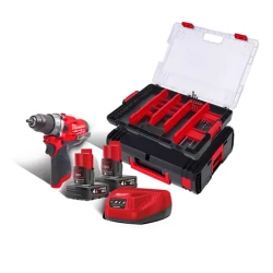 Masina de gaurit si insurubat cu acumulator si impact Milwaukee M12 FPD-402X flexmag.md
