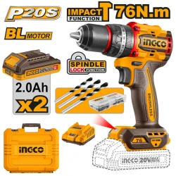 Шуруповерт аккумуляторный ударный Ingco CIDLI20768 flexmag.md