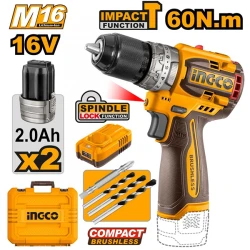 Аккумуляторная ударная дрель и отвертка Ingco CIDLI16682 flexmag.md