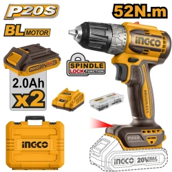 Masina de gaurit si insurubat pe acumulator Ingco CDLI20453 flexmag.md