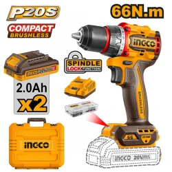 Аккумуляторная дрель и шуруповерт Ingco CDLI20668 flexmag.md