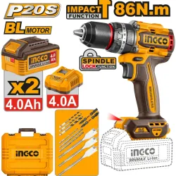 Masina de insurubat cu impact pe acumulator Ingco CIDLI208682 (2 acumulatori) flexmag.md