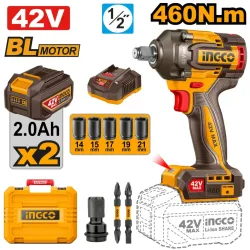 Шуруповёрт аккумуляторный ударный Ingco CIWLI42462 (2 аккумулятора) flexmag.md