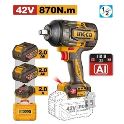 Masina de insurubat cu impact pe acumulator Ingco CIWLI42862 (2 acumulatori) flexmag.md