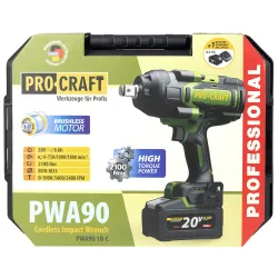 Masina de insurubat cu impact pe acumulator Procraft PWA90 (1 acumulator) flexmag.md