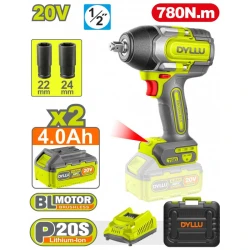 Masina de insurubat pe acumulator cu impact Dyllu DTCD1B78 (2 acumulatori) flexmag.md