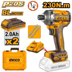 Шуруповерт аккумуляторный ударный Ingco CIRLI2023 flexmag.md