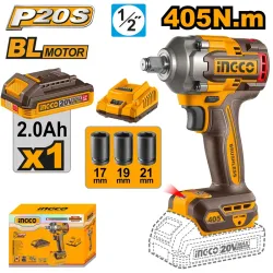 Шуруповерт аккумуляторный ударный Ingco CIWLI20455 flexmag.md