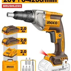 Masina de insurubat pe acumulator Ingco CDSLI204282 (2 acumulatori) flexmag.md