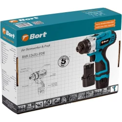 Masina de insurubat si gaurit cu acumulator Bort BAB-12X2LI-FDK flexmag.md