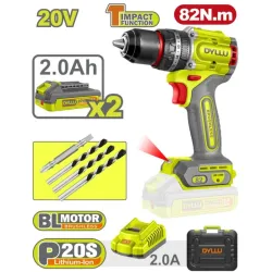 Masina de insurubat si gaurit cu impact pe acumulator Dyllu DTCDP8285 (2 acumulatori) flexmag.md