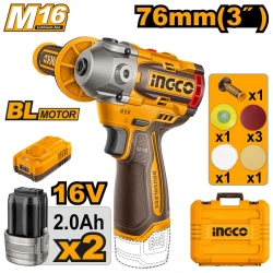 Masina de lustruit pe acumulator Ingco APLI1676 (2 acumulatori) flexmag.md