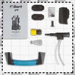 Высоконапорный моечный аппарат Bort BHR-2200-Pro flexmag.md